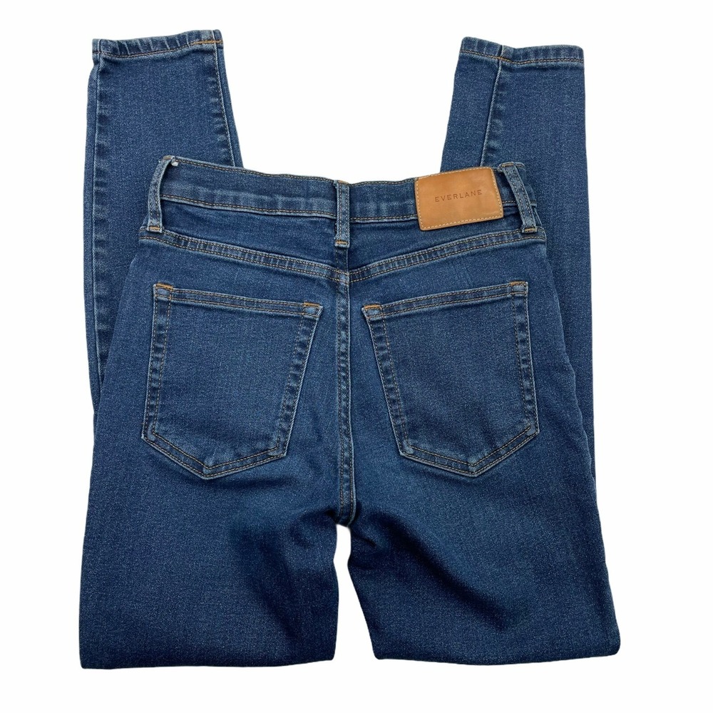 Everlane Skinny Jeans Womens 24 Blue Dark Wash High Rise Denim Ankle Solid